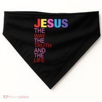 Jesus Is The Way The Truth And The Life USA-Made Doggie Bandana thumb 0