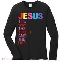 Jesus Is The Way The Truth And The Life Women's Long Sleeve Shirt thumb 0