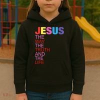 Jesus Is The Way The Truth And The Life Kids Hoodie thumb 3