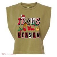 Jesus Is The Reason Christmas Holiday Garment-Dyed Women's Muscle Tee thumb 0
