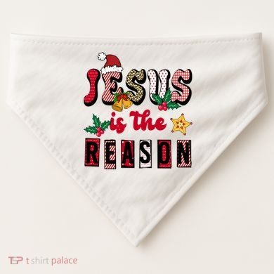 Jesus Is The Reason Christmas Holiday USA-Made Doggie Bandana