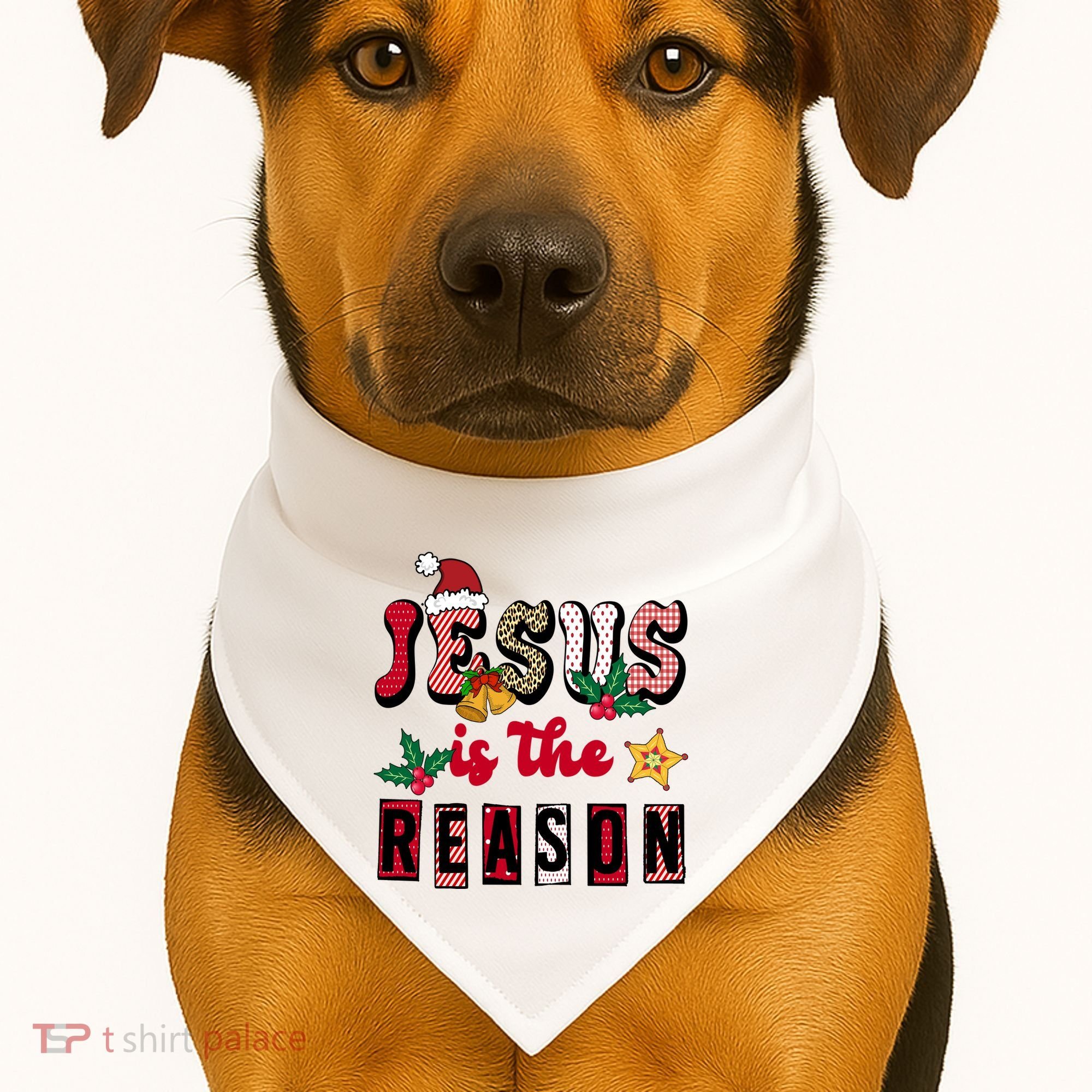 Jesus Is The Reason Christmas Holiday USA-Made Doggie Bandana
