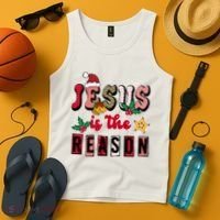Jesus Is The Reason Christmas Holiday Tank Top thumb 4