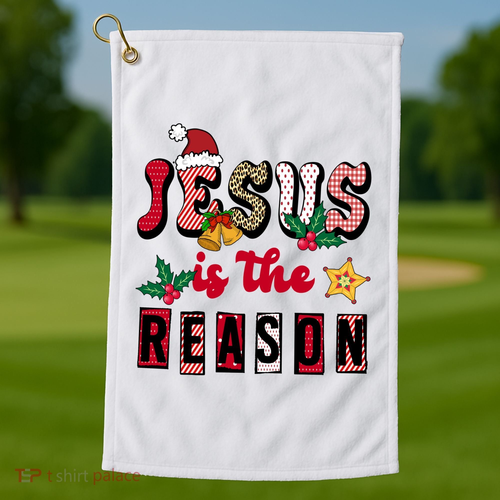 Jesus Is The Reason Christmas Holiday Golf Towel