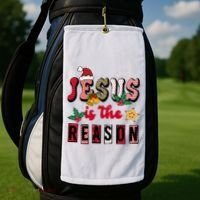 Jesus Is The Reason Christmas Holiday Golf Towel thumb 2