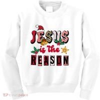 Jesus Is The Reason Christmas Holiday Kids Sweatshirt thumb 0