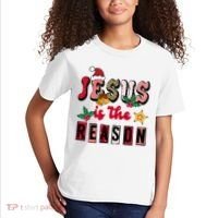 Jesus Is The Reason Christmas Holiday Kids T-Shirt thumb 2