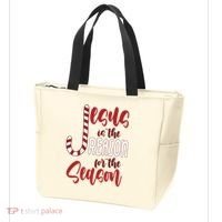 Jesus Is The Reason For The Season Candy Cane Christmas Tote Bag thumb 3