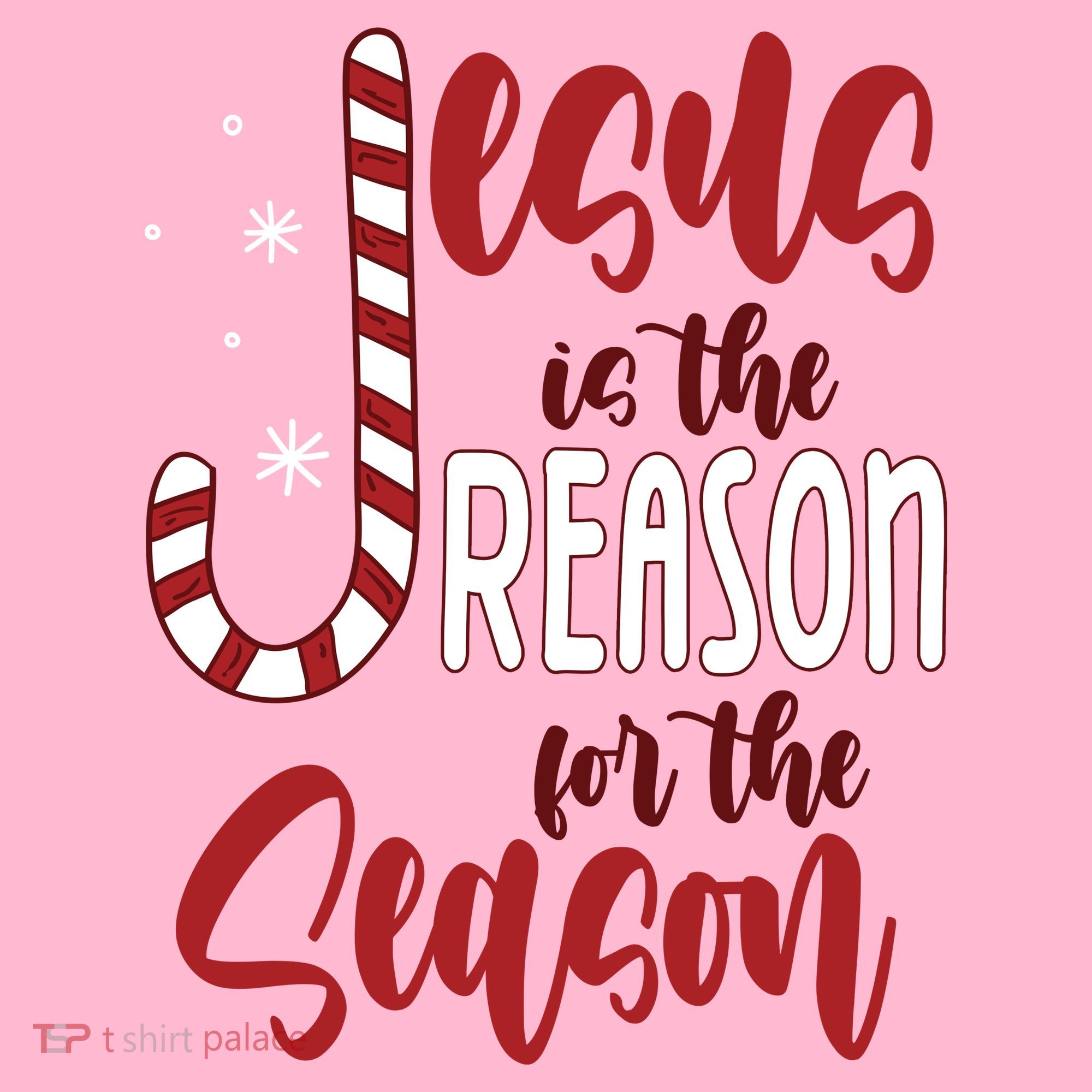 Jesus Is The Reason For The Season Candy Cane Christmas Coaster