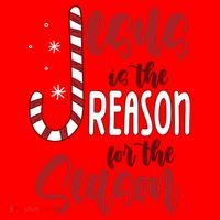 Jesus Is The Reason For The Season Candy Cane Christmas Santa Hat thumb 1