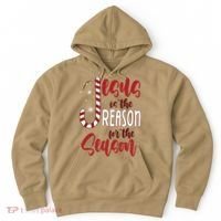 Jesus Is The Reason For The Season Candy Cane Christmas Hoodie thumb 0