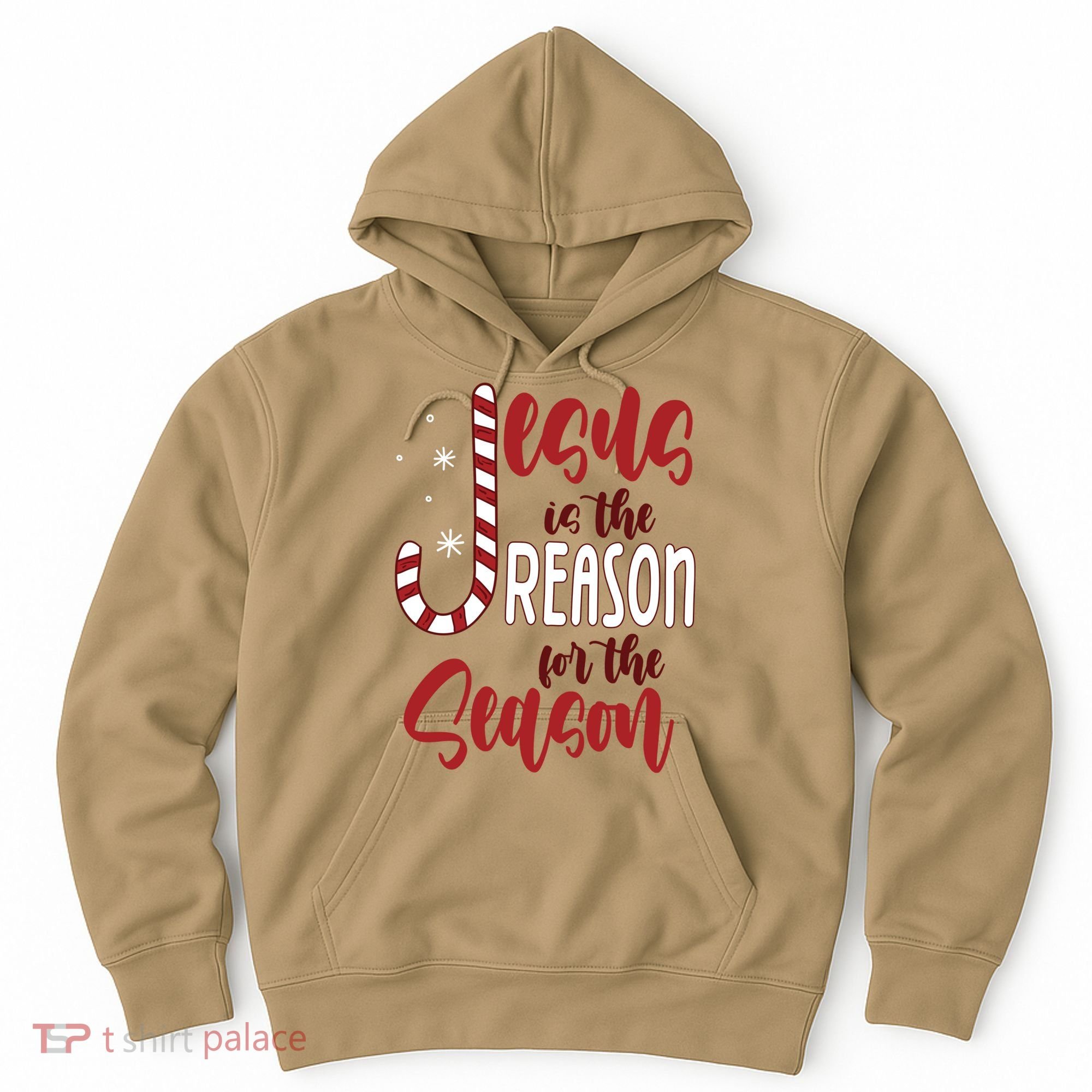 Jesus Is The Reason For The Season Candy Cane Christmas Hoodie