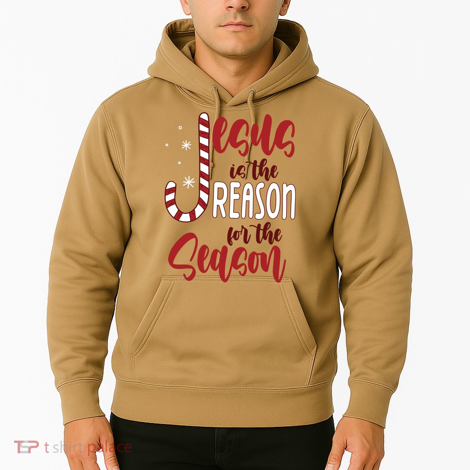 Jesus Is The Reason For The Season Candy Cane Christmas Hoodie