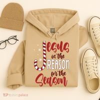 Jesus Is The Reason For The Season Candy Cane Christmas Hoodie thumb 4