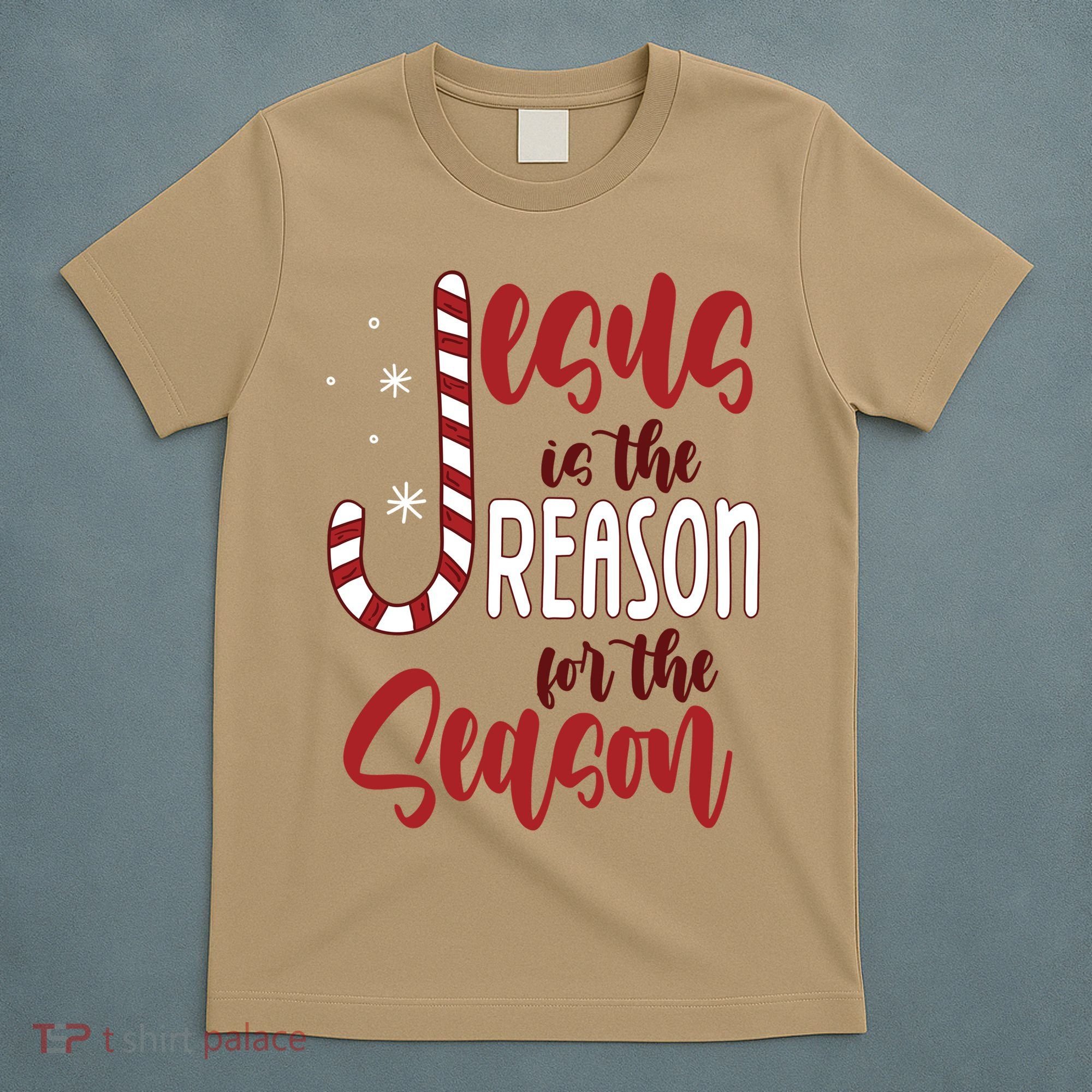 Jesus Is The Reason For The Season Candy Cane Christmas T-Shirt