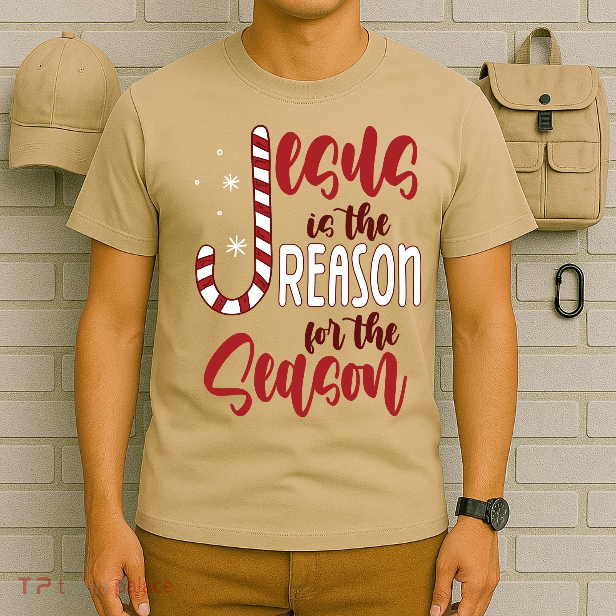 Jesus Is The Reason For The Season Candy Cane Christmas T-Shirt