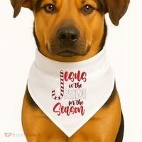 Jesus Is The Reason For The Season Candy Cane Christmas USA-Made Doggie Bandana thumb 1