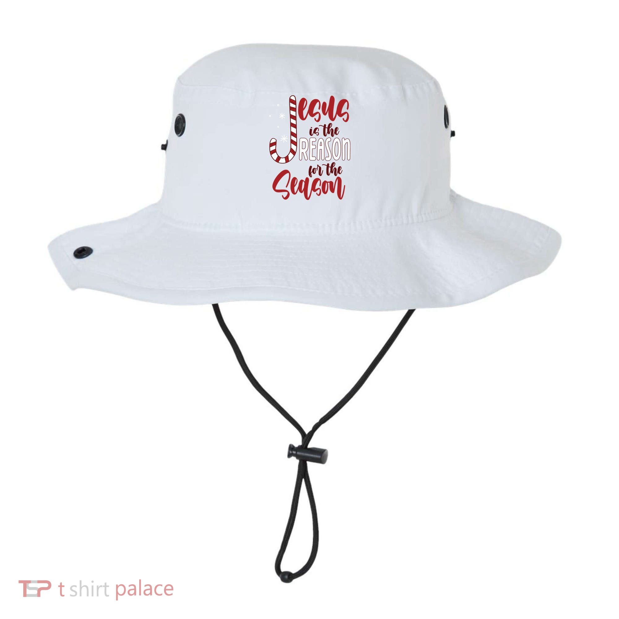 Jesus Is The Reason For The Season Candy Cane Christmas Bucket Hat