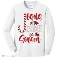 Jesus Is The Reason For The Season Candy Cane Christmas Kids Long Sleeve Shirt thumb 0