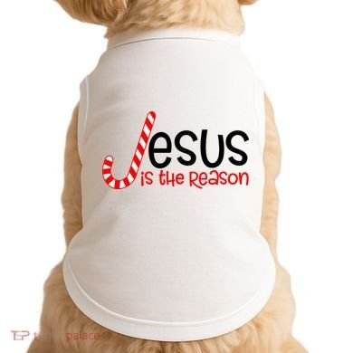 Jesus Is The Reason Candy Cane Christmas Doggie Tank