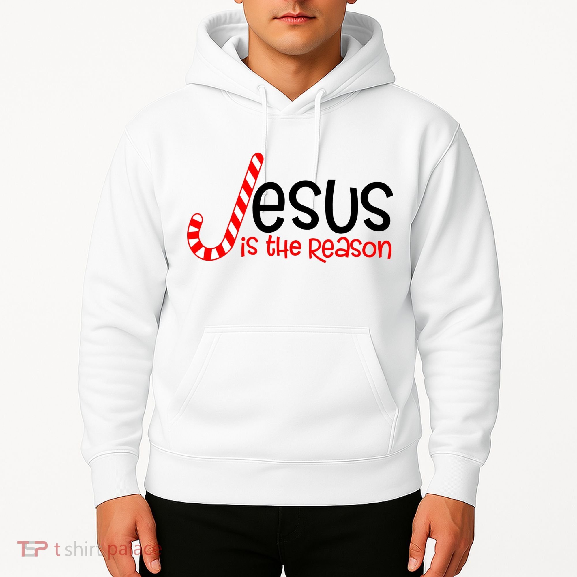 Jesus Is The Reason Candy Cane Christmas Hoodie