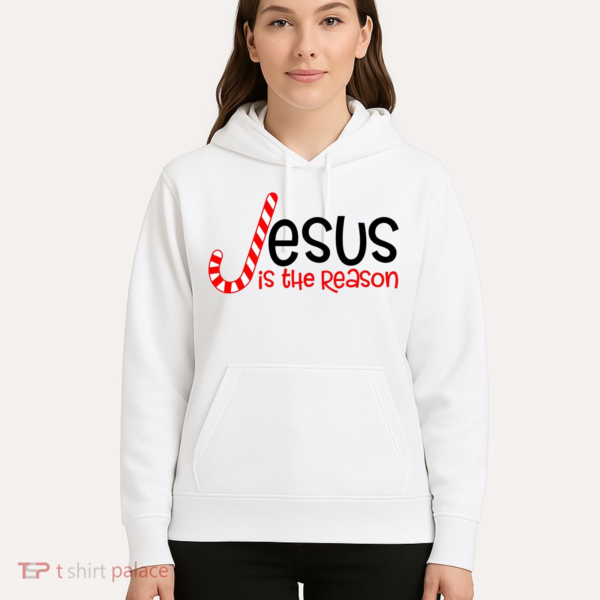 Jesus Is The Reason Candy Cane Christmas Hoodie