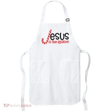 Jesus Is The Reason Candy Cane Christmas Apron