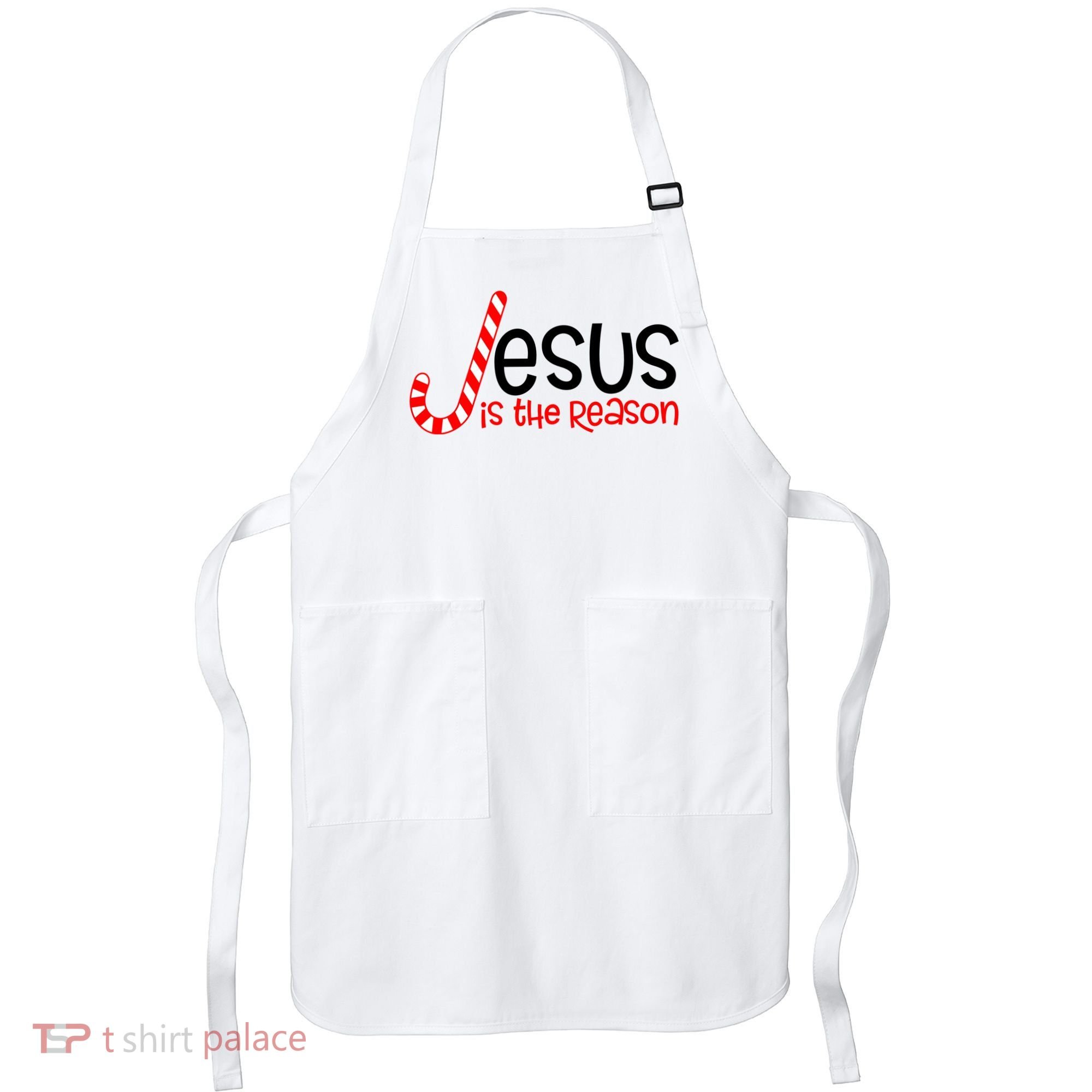 Jesus Is The Reason Candy Cane Christmas Apron