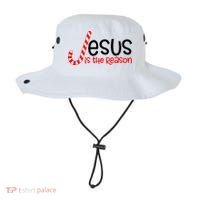 Jesus Is The Reason Candy Cane Christmas Bucket Hat thumb 0