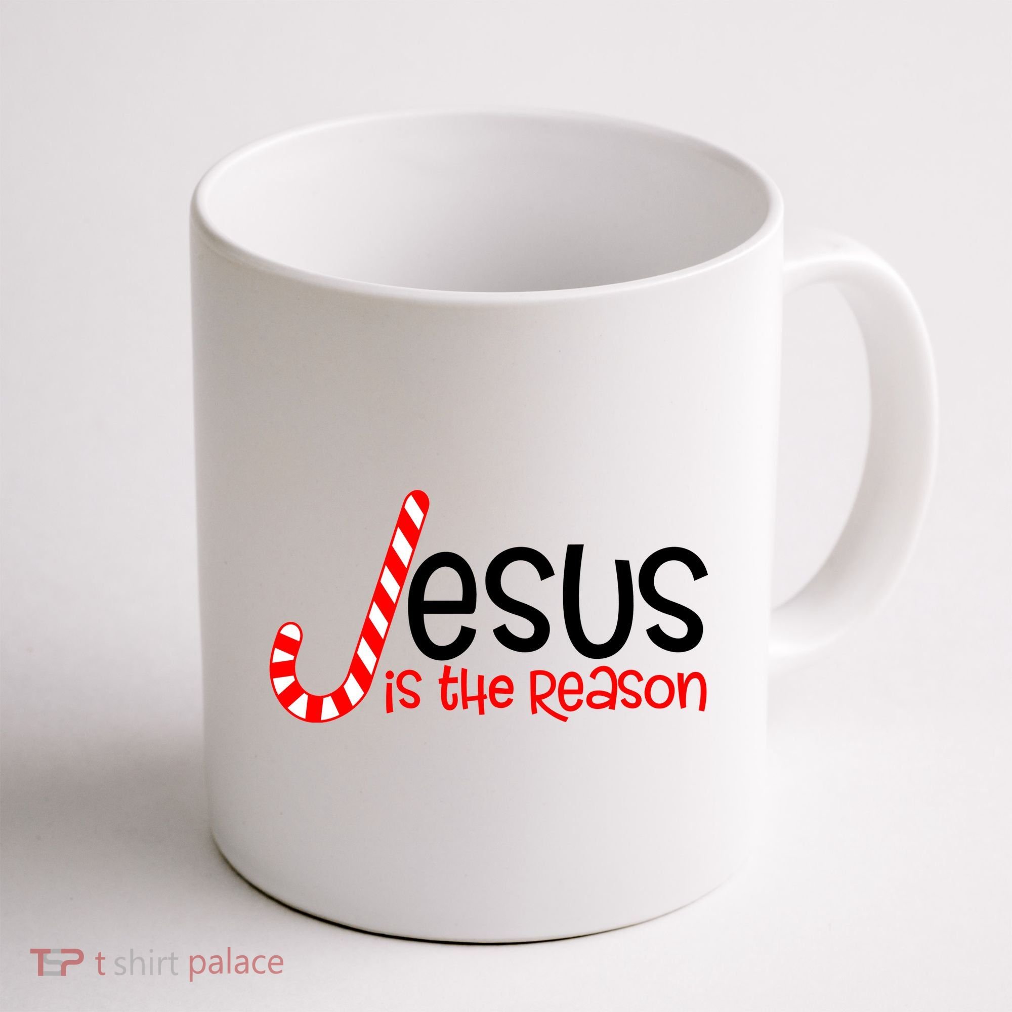 Jesus Is The Reason Candy Cane Christmas Coffee Mug