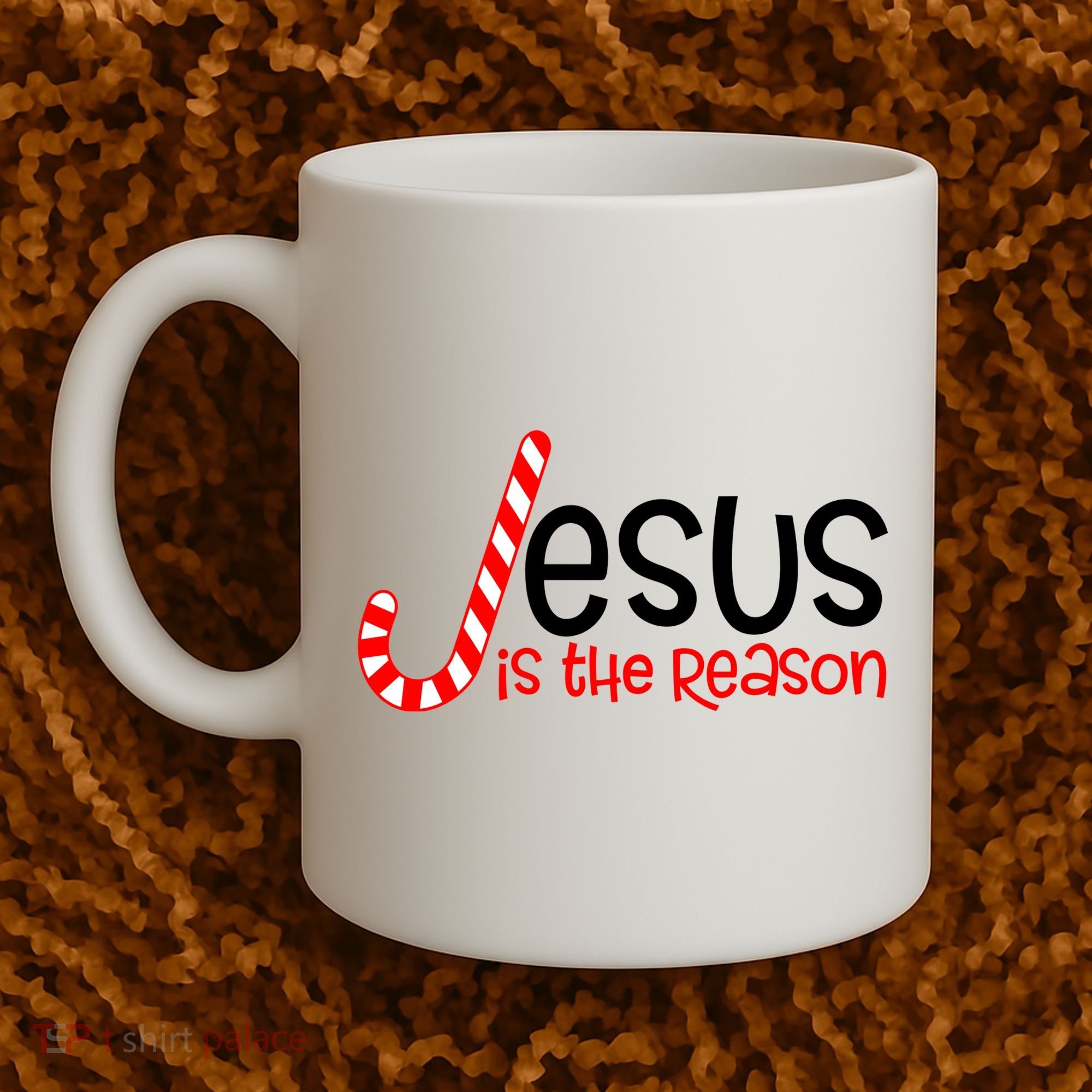 Jesus Is The Reason Candy Cane Christmas Coffee Mug