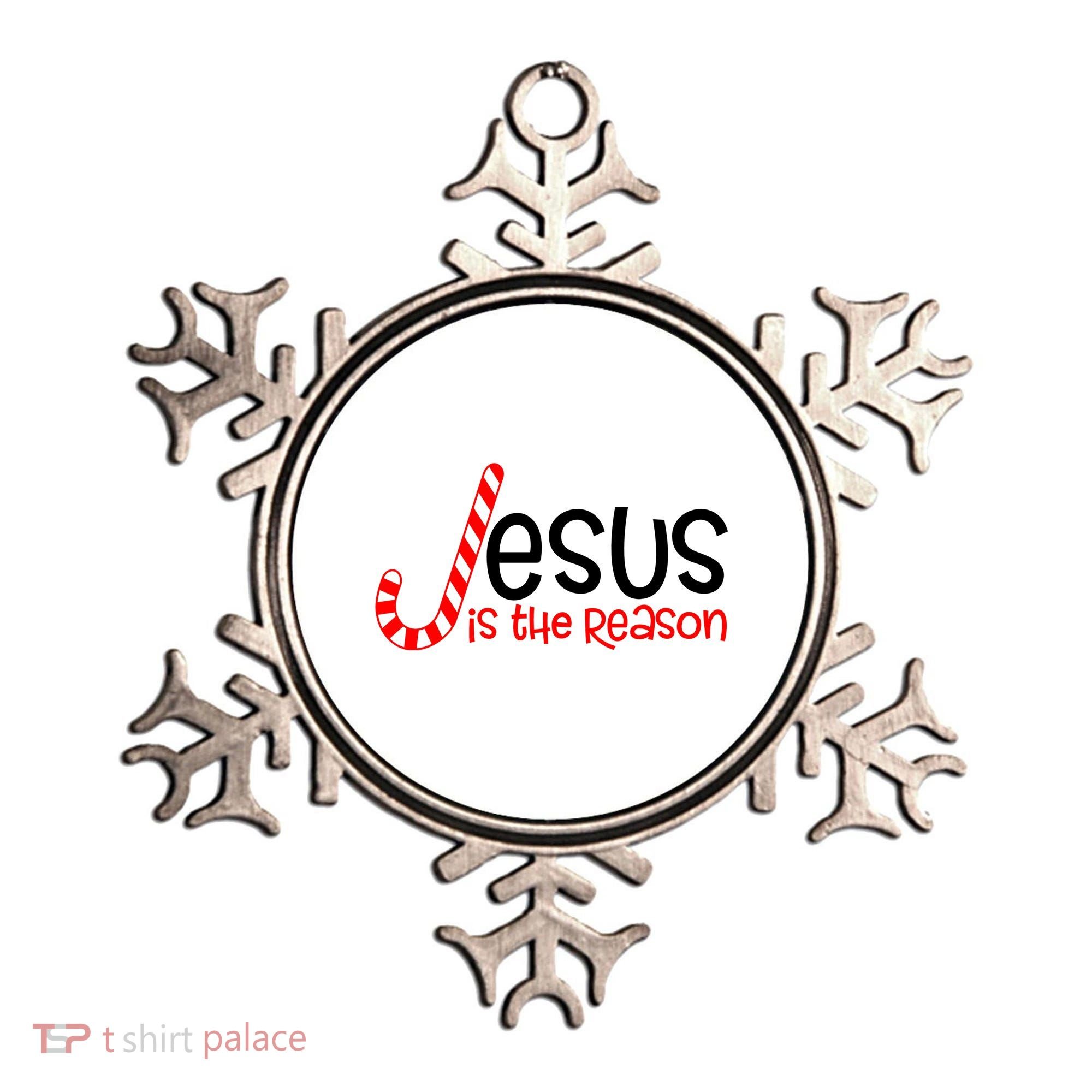 Jesus Is The Reason Candy Cane Christmas Ornament