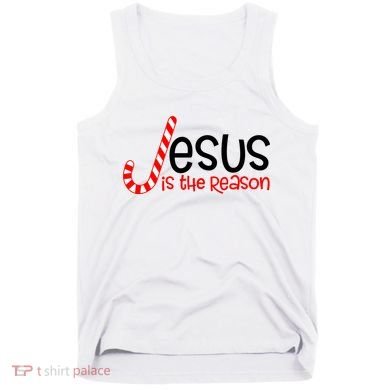 Jesus Is The Reason Candy Cane Christmas Tank Top