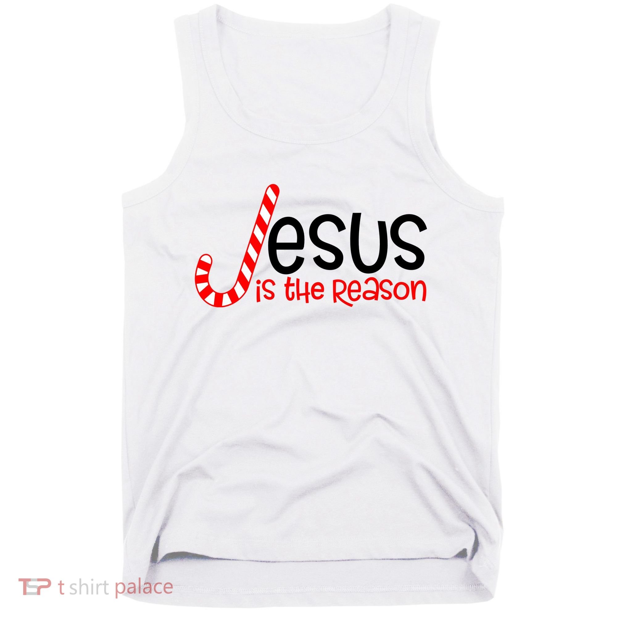 Jesus Is The Reason Candy Cane Christmas Tank Top
