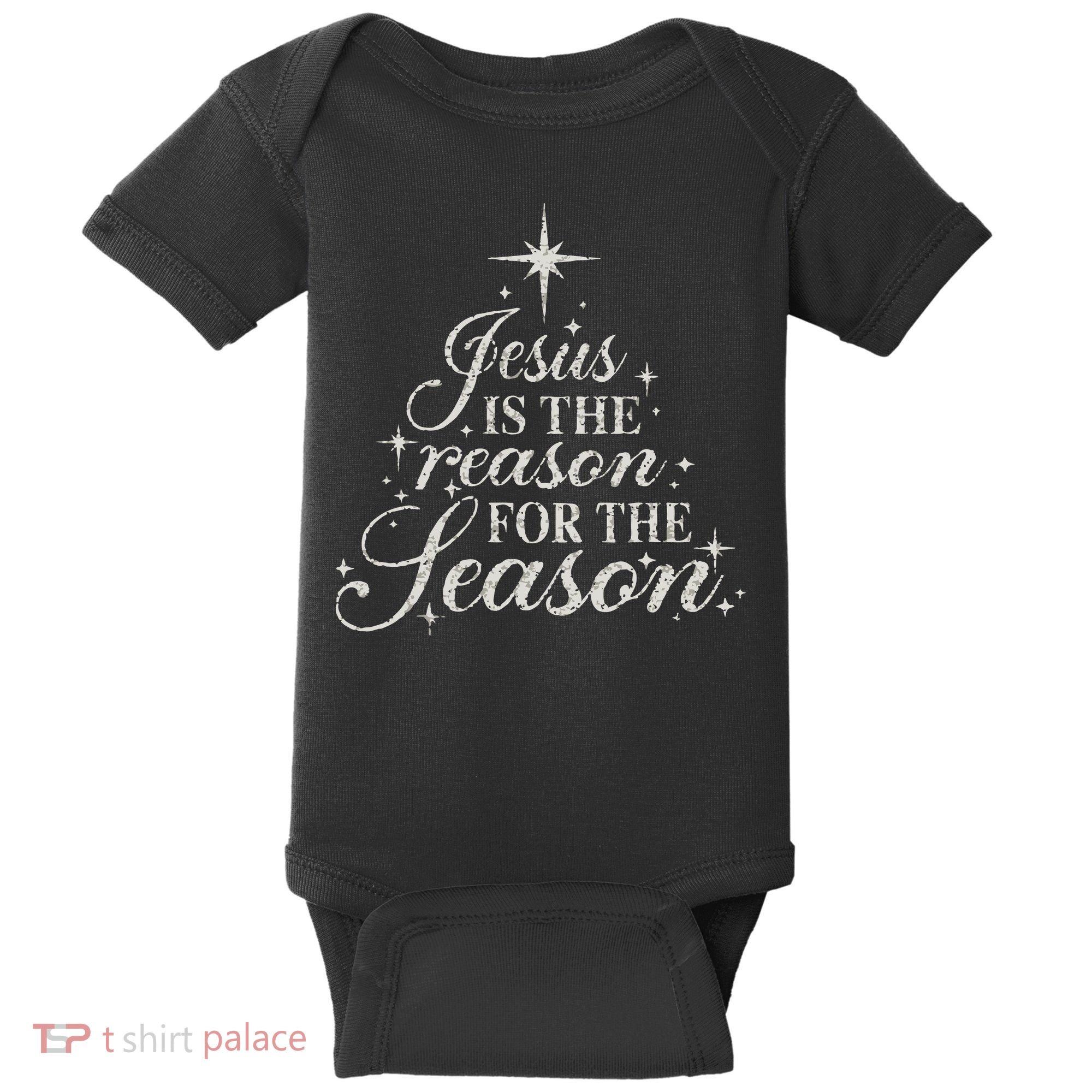 Jesus Is The Reason For The Season Christian Christmas Baby Bodysuit