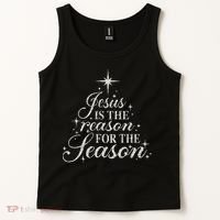 Jesus Is The Reason For The Season Christian Christmas Tank Top thumb 2