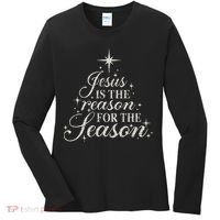 Jesus Is The Reason For The Season Christian Christmas Women's Long Sleeve Shirt thumb 0