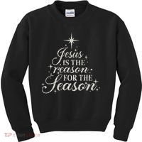 Jesus Is The Reason For The Season Christian Christmas Kids Sweatshirt thumb 0