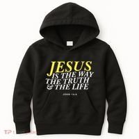 Jesus Is The Way The Truth Gift Kids Hoodie thumb 0