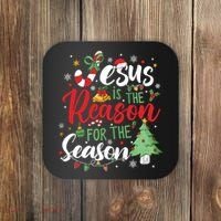 Jesus Is The Reason For The Season Christmas Coaster thumb 0