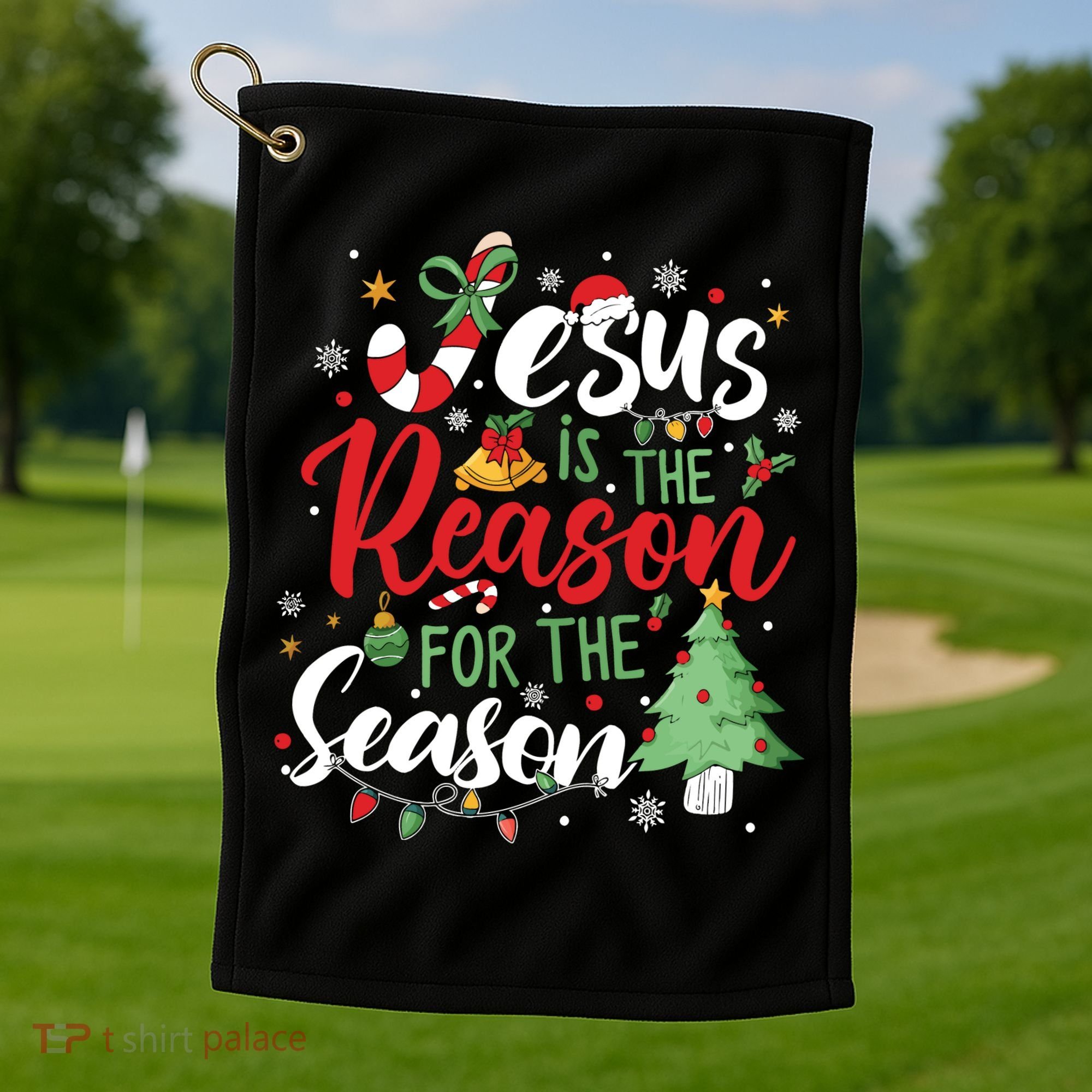 Jesus Is The Reason For The Season Christmas Golf Towel