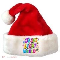 Jesus Is The Light Of The World Santa Hat thumb 0