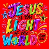 Jesus Is The Light Of The World Santa Hat thumb 1