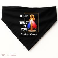 Jesus I Trust In You Divine Mercy Catholic Christian USA-Made Doggie Bandana thumb 0