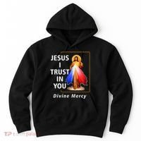 Jesus I Trust In You Divine Mercy Catholic Christian Hoodie thumb 0