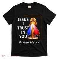 Jesus I Trust In You Divine Mercy Catholic Christian T-Shirt thumb 0