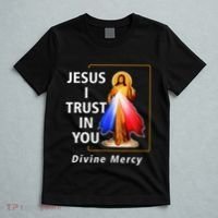 Jesus I Trust In You Divine Mercy Catholic Christian T-Shirt thumb 5