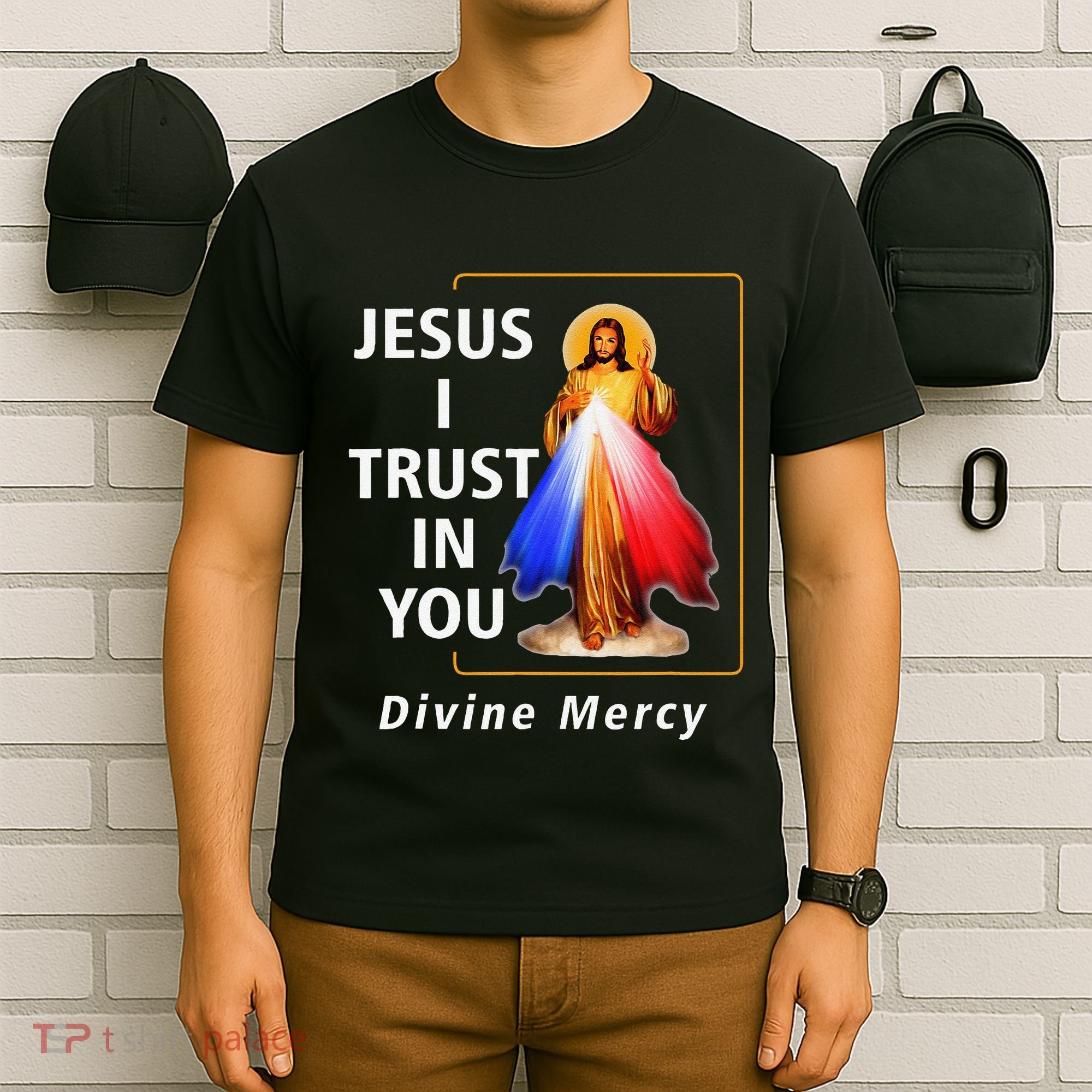 Jesus I Trust In You Divine Mercy Catholic Christian T-Shirt