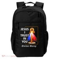 Jesus I Trust In You Divine Mercy Catholic Christian Backpack thumb 0