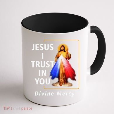 Jesus I Trust In You Divine Mercy Catholic Christian Coffee Mug back
